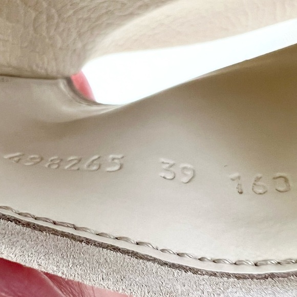 GUCCI || Horsebit Perforated Leather Rubber Sandal Slide White Ivory EU 39 US 9 - Picture 10 of 10